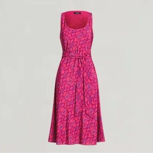 Ralph Lauren Geo-Printed Crepe Midi Deess